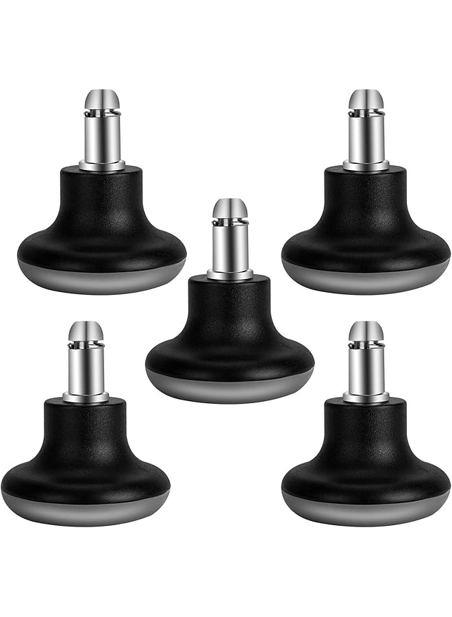 erorex Bell Glides Replacement Office Chair Swivel Caster Wheels To Fixed Stationary Castors 5 Pcs Fixed Casters Stationary Desk Accessories Short Profile With Separate Self Adhesive Felt Pads  - Image 1