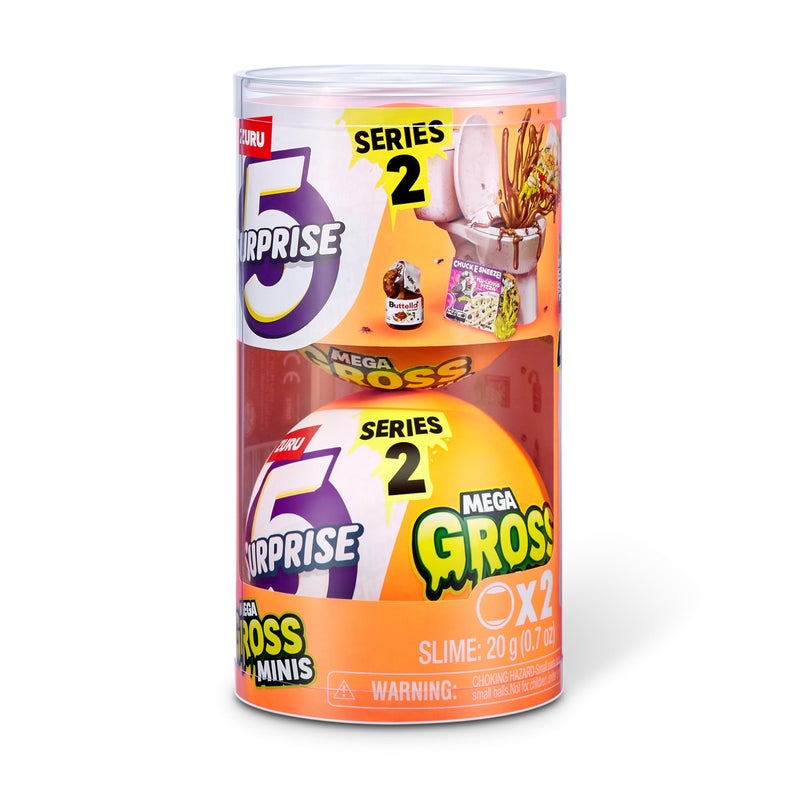 5 Surprise Mega Gross Minis Series 2 (2 Pack) by ZURU Boys, Mystery, Collectible, Mini, Parody, Slime - Image 2
