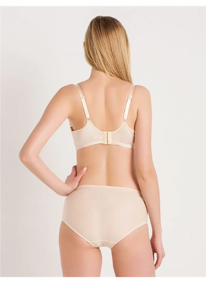 ماجيك فورم 1783 Plain Fabric Plus Size Gathering Hollow Bra - Nude
