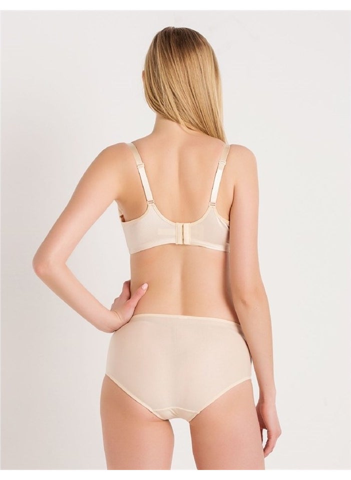 Magic Form 1783 Plain Fabric Plus Size Gathering Hollow Bra - Nude  - Image 2