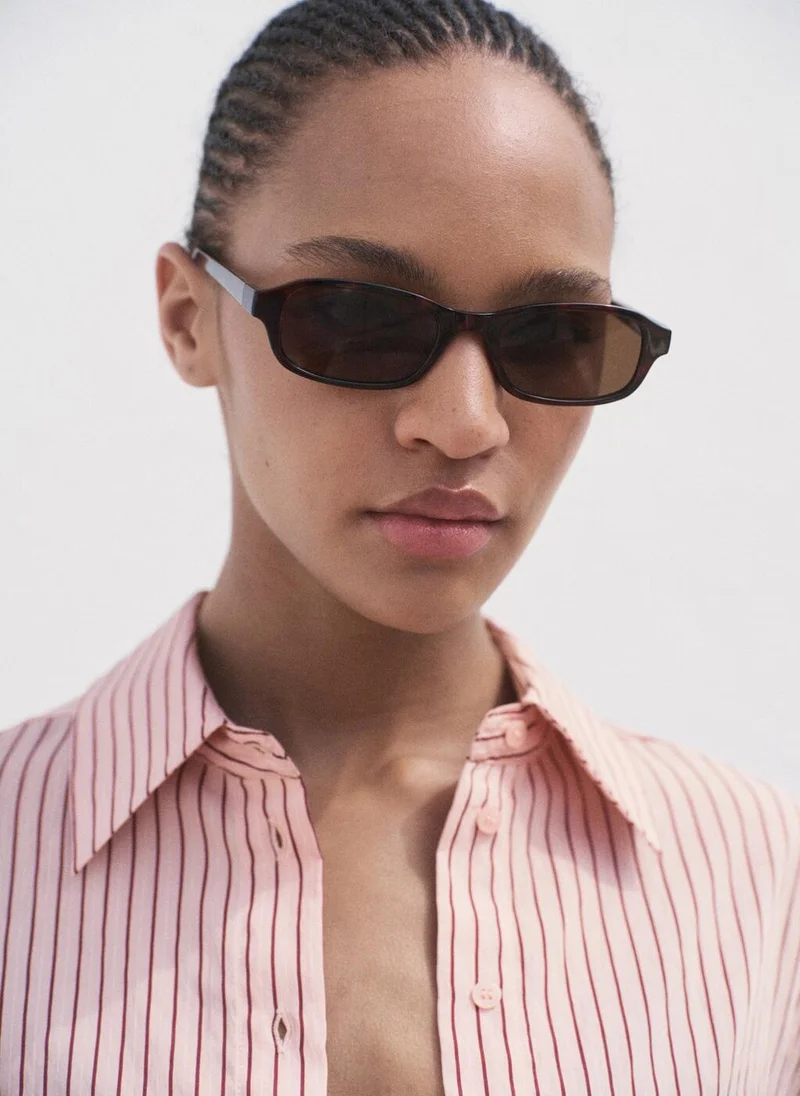 MANGO Oversize striped shirt
