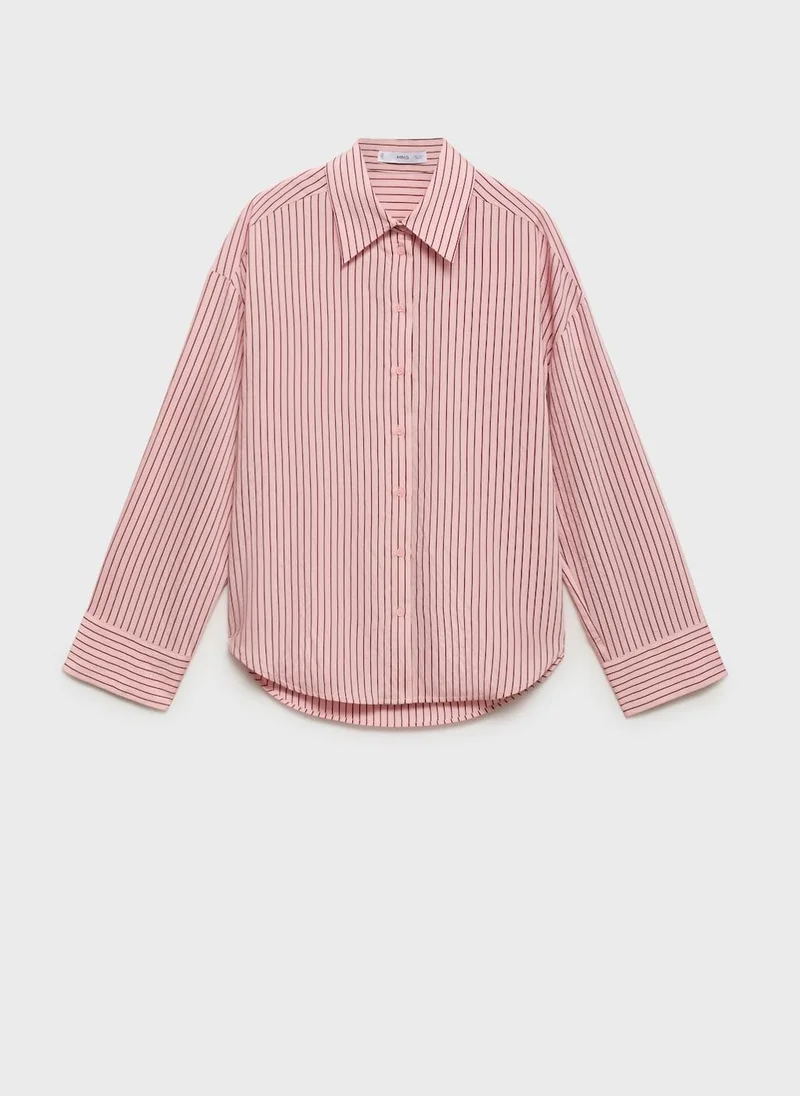 MANGO Oversize striped shirt