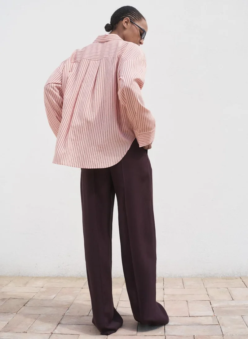 MANGO Oversize striped shirt