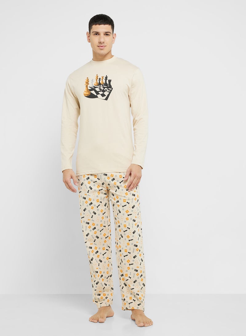 Robert Wood Nightwear T-Shirt & Pants Sets  - Image 1