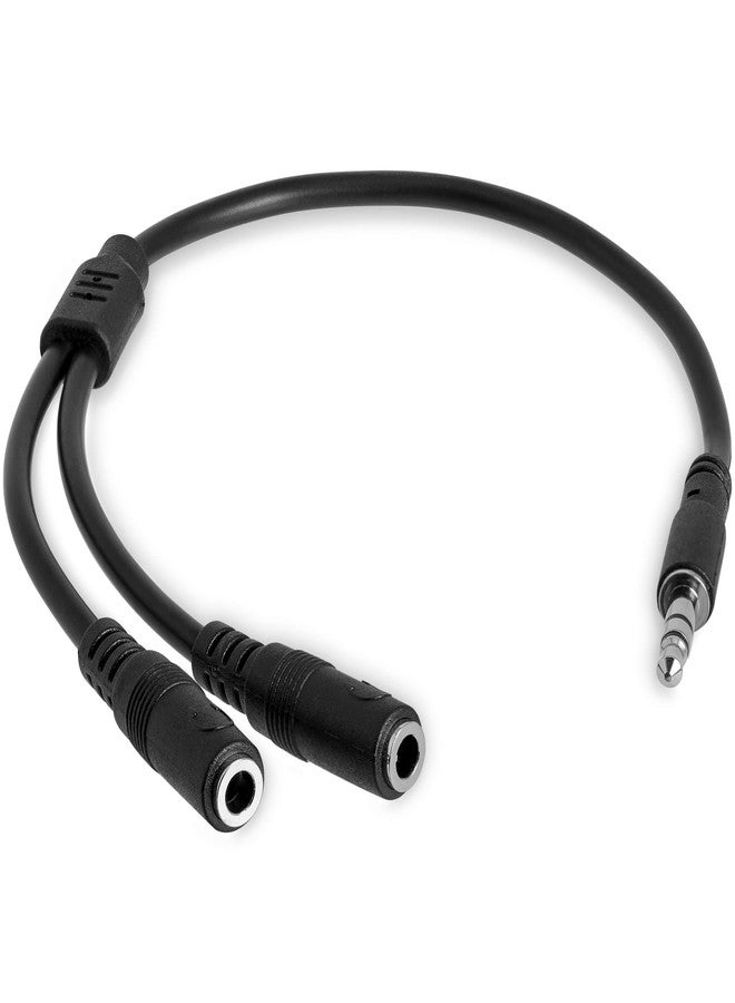 StarTech.com 3.5mm Audio Extension Cable - Slim Audio Splitter Y Cable and Headphone Extender - Male to 2x Female AUX Cable (MUY1MFFS) - Image 1