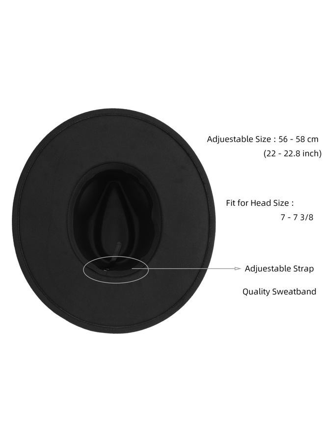 Pro Celia Big Wide Brim Women Fedora Hat, Oval-black, One size - Image 2
