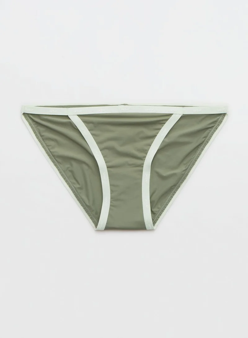 Aerie Logo High Leg Bikini Bottom