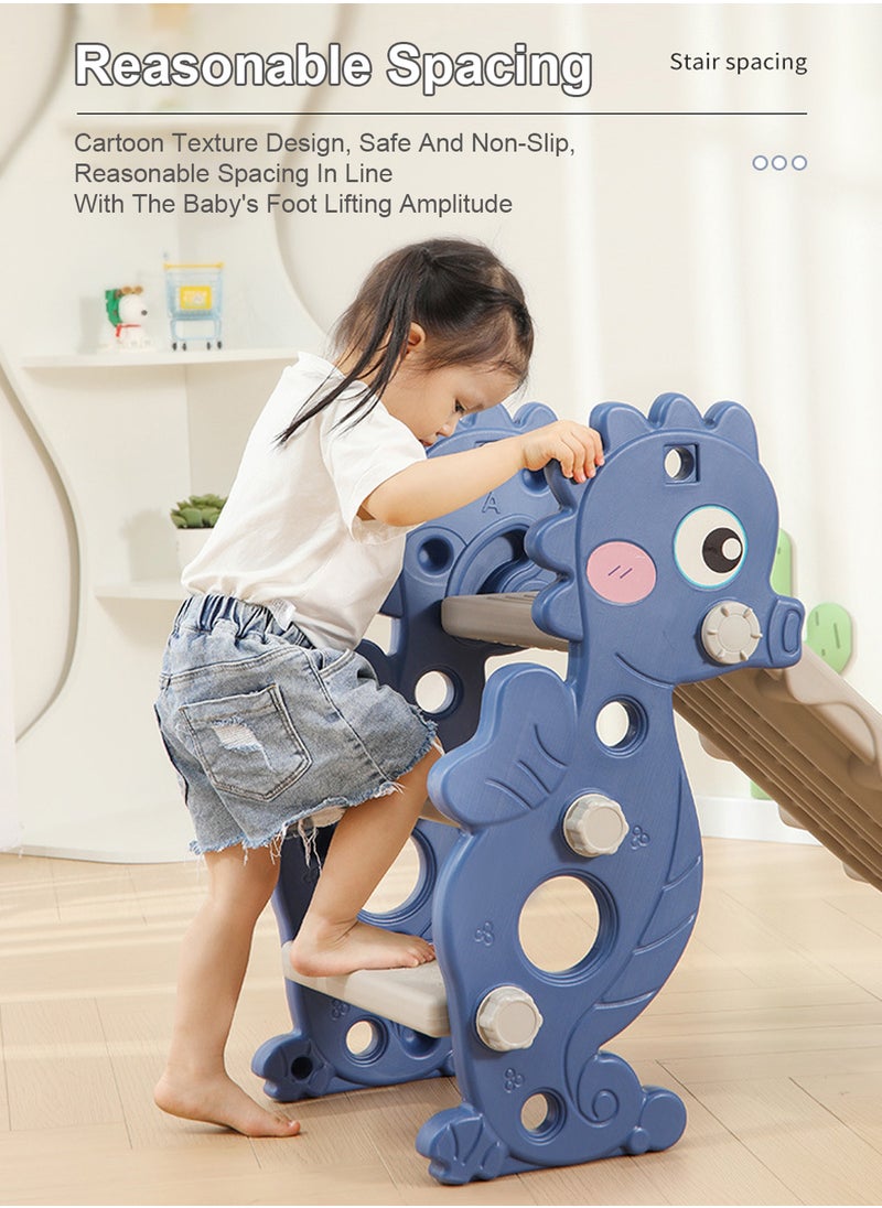 Children's Slide 1-3-5 Years Old Baby Independent Entertainment Slide Suitable For Indoor And Outdoor Small Playground Toy Set With Basketball Stand