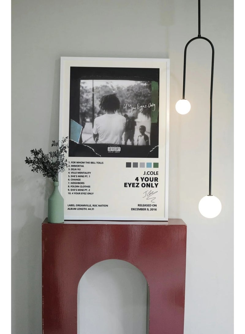TNESSENTIAL J COLE   4 YOUR EYES ONLY   CANVAS POSTER - Image 3