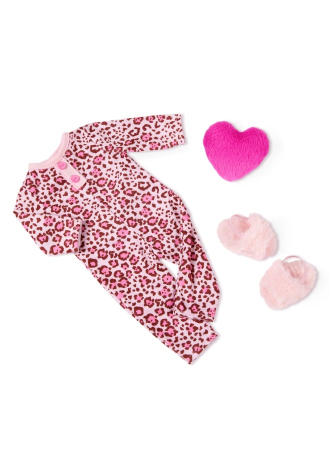 Our Generation Doll w/ Leopard Pajama & Heart Pillow, Gracia - Image 3