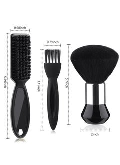 Patelai 3 Pieces Neck Duster Brush Barber Hair Blade Clipper Soft Nylon Trimmer Shaver Razor Cleaning with Storage Bag for Hair Styling(Black)  - Image 5
