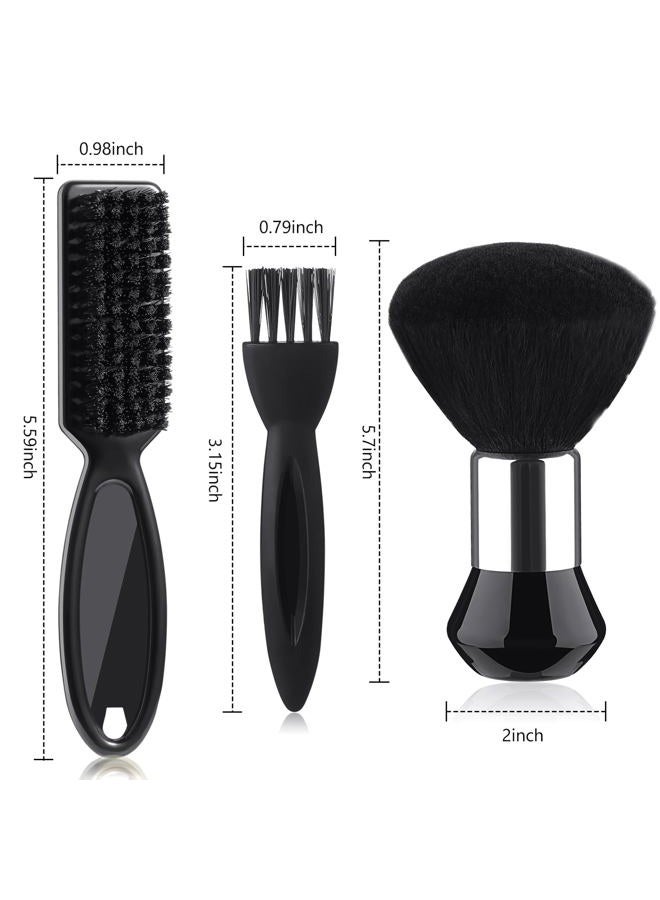 Patelai 3 Pieces Neck Duster Brush Barber Hair Blade Clipper Soft Nylon Trimmer Shaver Razor Cleaning with Storage Bag for Hair Styling(Black) - Image 5