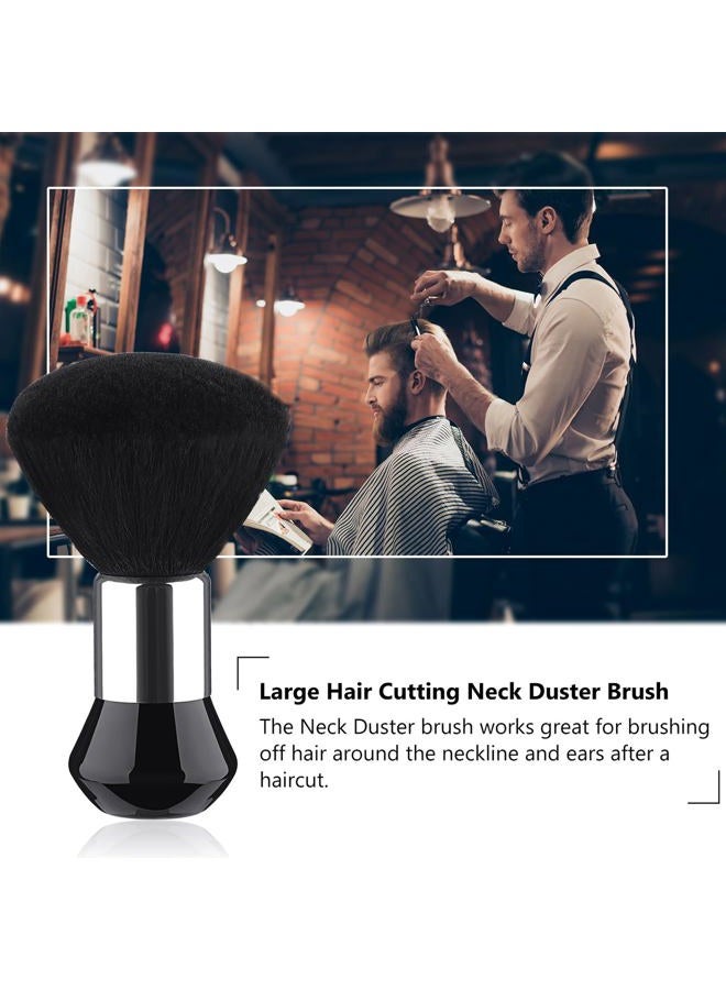 Patelai 3 Pieces Neck Duster Brush Barber Hair Blade Clipper Soft Nylon Trimmer Shaver Razor Cleaning with Storage Bag for Hair Styling(Black) - Image 2