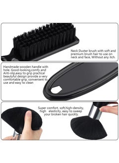 Patelai 3 Pieces Neck Duster Brush Barber Hair Blade Clipper Soft Nylon Trimmer Shaver Razor Cleaning with Storage Bag for Hair Styling(Black)  - Image 4