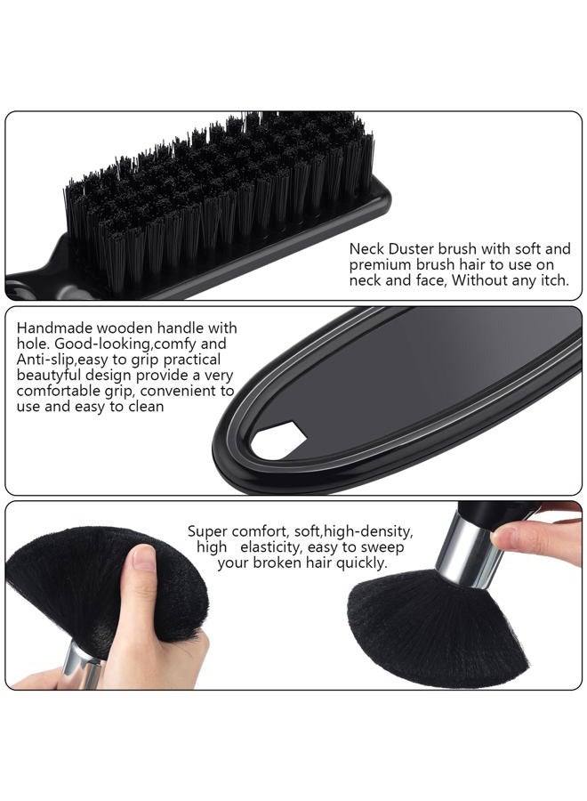 Patelai 3 Pieces Neck Duster Brush Barber Hair Blade Clipper Soft Nylon Trimmer Shaver Razor Cleaning with Storage Bag for Hair Styling(Black) - Image 4