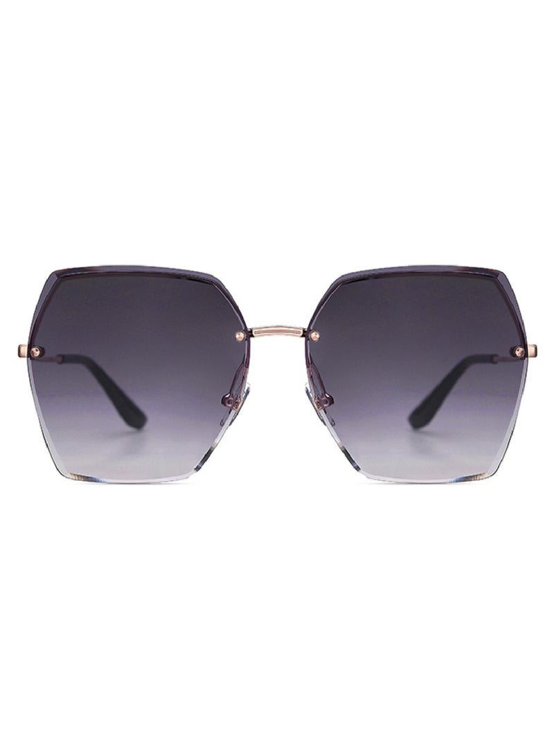 LAOONT Women's Sunglass Polarized Lens Hexagon Semi-Rimless Frame-Stylish design - Image 2
