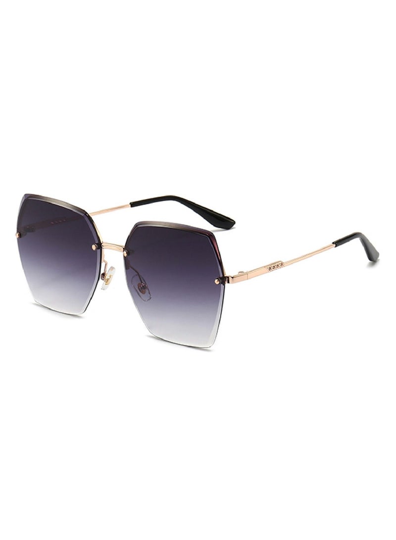 LAOONT Women's Sunglass Polarized Lens Hexagon Semi-Rimless Frame-Stylish design - Image 1