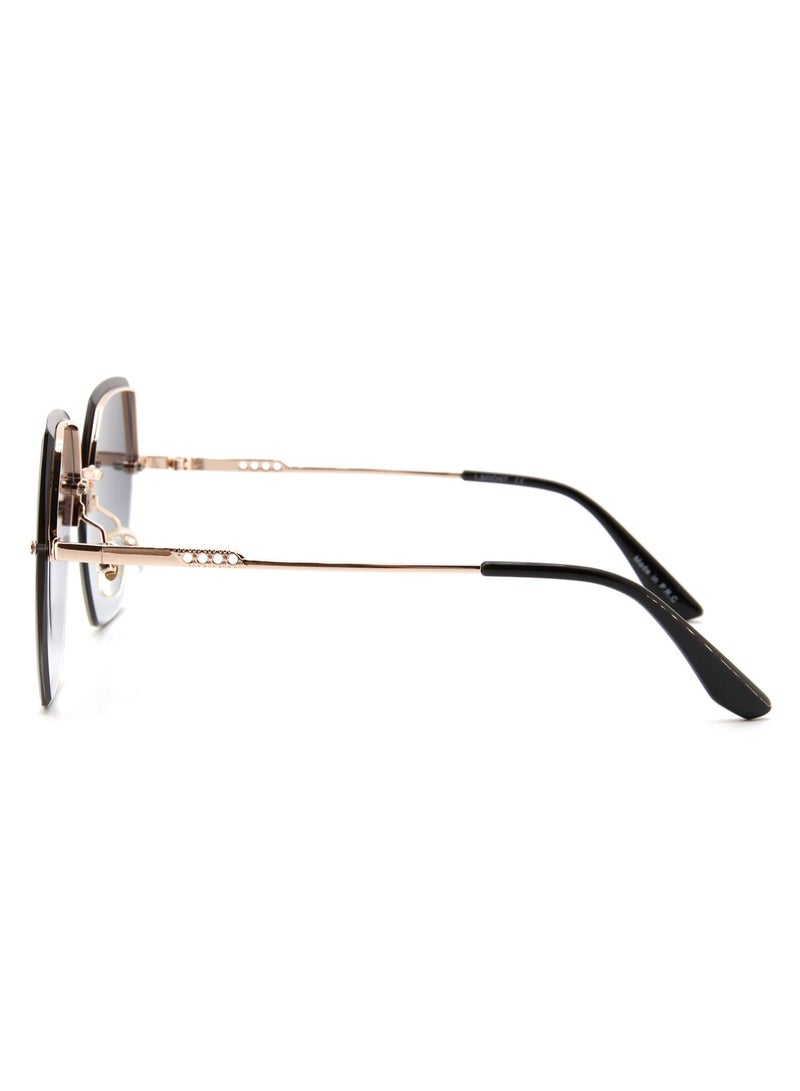 LAOONT Women's Sunglass Polarized Lens Hexagon Semi-Rimless Frame-Stylish design - Image 5