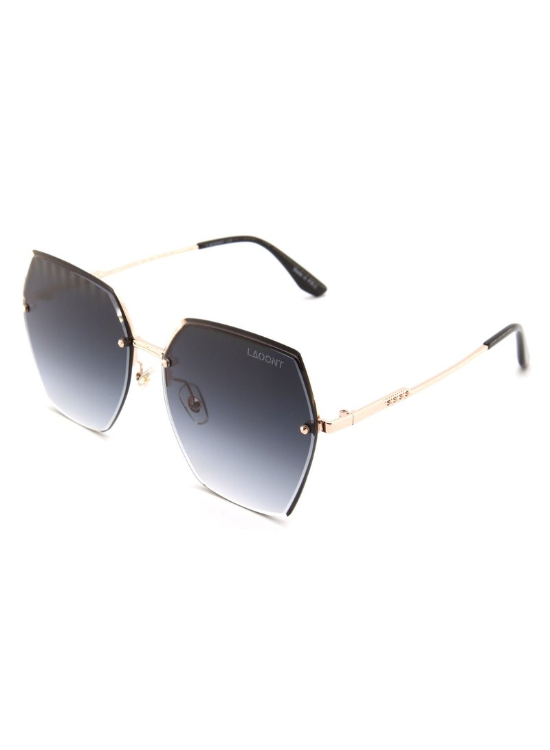 LAOONT Women's Sunglass Polarized Lens Hexagon Semi-Rimless Frame-Stylish design - Image 4