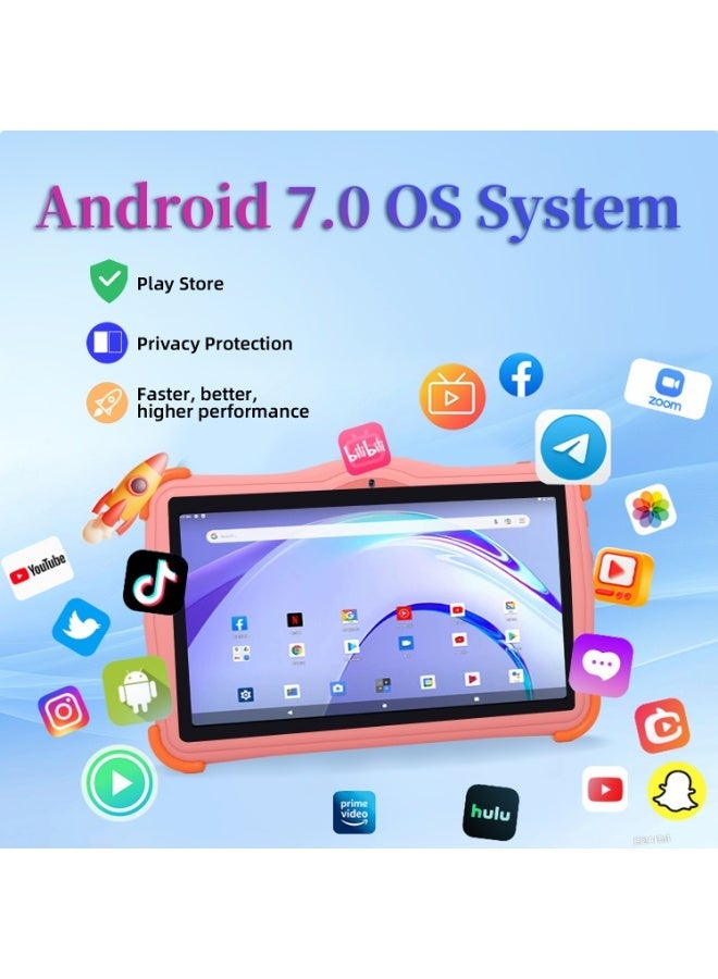 بوصة 7 أندرويد للأطفال 1 جيجابايت + 16 جيجابايت واي فاي رباعي النواة أندرويد تابلت لوحي منتجات تعليمية للأطفال  تابلت تعليمي  للاطفال-بدون شريحة - Image 4