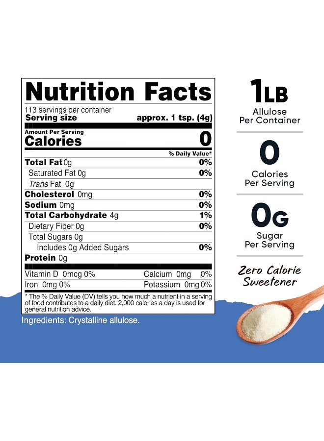 Nutricost Allulose Sweetener (1 LB) - KETO Sugar, 0 Calorie, Low Carb, Natural Sugar Alternative, Crystalline Powder - Image 2