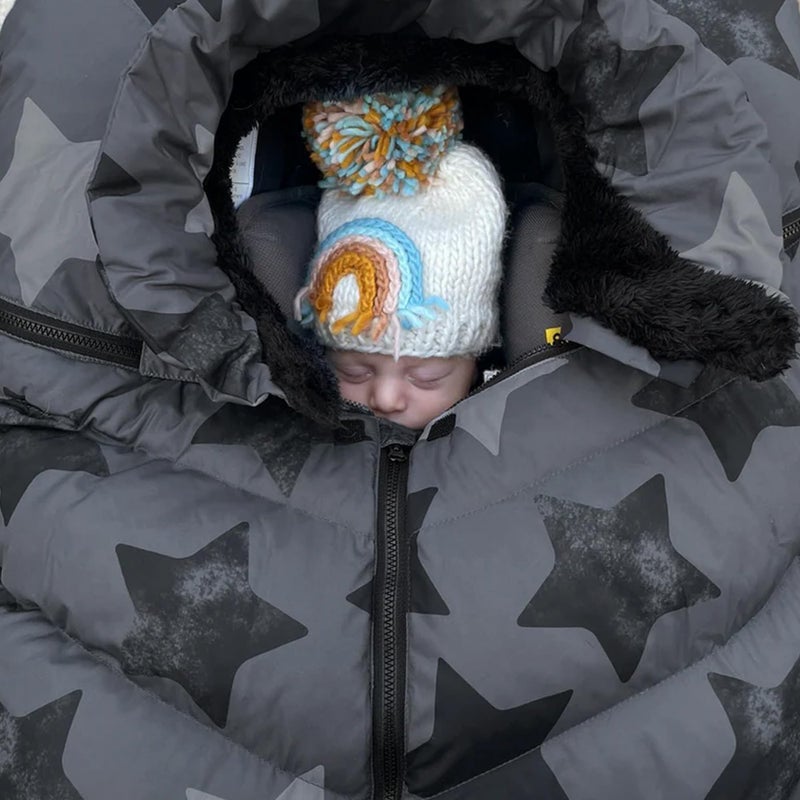 7 A.M. 7AM Enfant Car Seat Covers - Cocoon Baby Cover for Boys & Girls, Rain & Snow Repellent, Breathable Windproof, Center Zipper, Universal Fit for Infant Car Seat (0-12M) (Stella) - Image 2