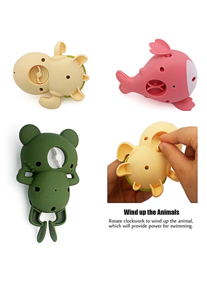 Tipmant Tipmant Cute Baby Toddler Bath Toy Wind Up Animals 2 Turtles, 2 Frog, 2 Whales for Bathtub, Water Tank, Swimming Pool 1-3 Year Old Kids Gifts - 6 Pack - Image 4