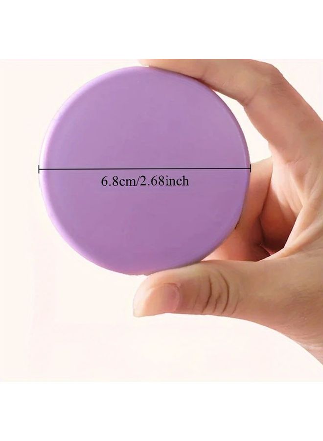 White Double Sided Handheld Folding Makeup Mirror Portable Pocket Sized Travel - Image 3