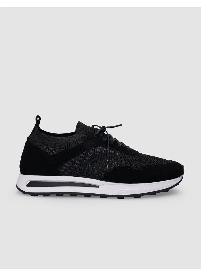 كاباني Knitwear Black Lace-Up Men's Sports Shoes