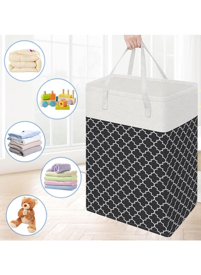 Laundry Baskets,Laundry Hamper with Long Handles,Collapsible Waterproof Clothes Hamper,Freestanding Tall Laundry Bin,Clothes Hamper for Bedroom, Bathroom, Dorm, 75L - Image 3