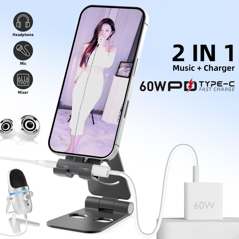 Magiclifee 2 in 1 USB C to 3.5mm Audio Headphone Adapter and Charger, USB-C Headphone Jack HiFi DAC with 60W Fast Charging Dongle Adapter Compatible with iPhone 17/16 Series,iPad,MacBook,Galaxy S24/S23 - Image 5