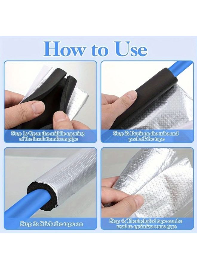 34mm Self Adhesive Pipe Insulation Tube Heavy Duty Freeze Proof Cover Aluminum Foil - Image 5
