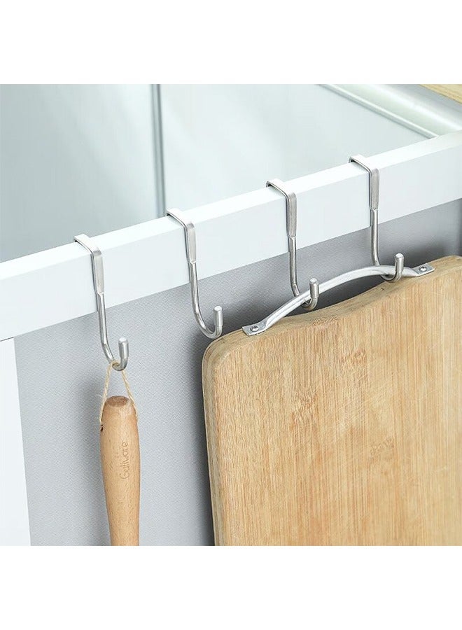 4 Pcs Over Cabinet Hook,Multi-Use Gabinet Doors Double S Hooks for Hanging,Kitchenware,ClosetCabinet Hooks for Hanging  - Image 5