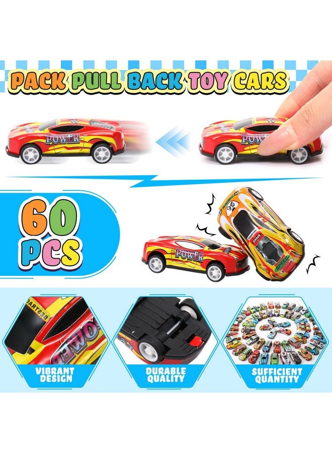 Vinsot 60 Pack Pull Back Toy Cars Mini Die Cast Race Cars Vehicles Bulk Treasure Box Toys For Classroom Goodie Bag Stuffers Pinata Fillers Prize Birthday Party Favors Car Toys For Teens Girls Boys - Image 3