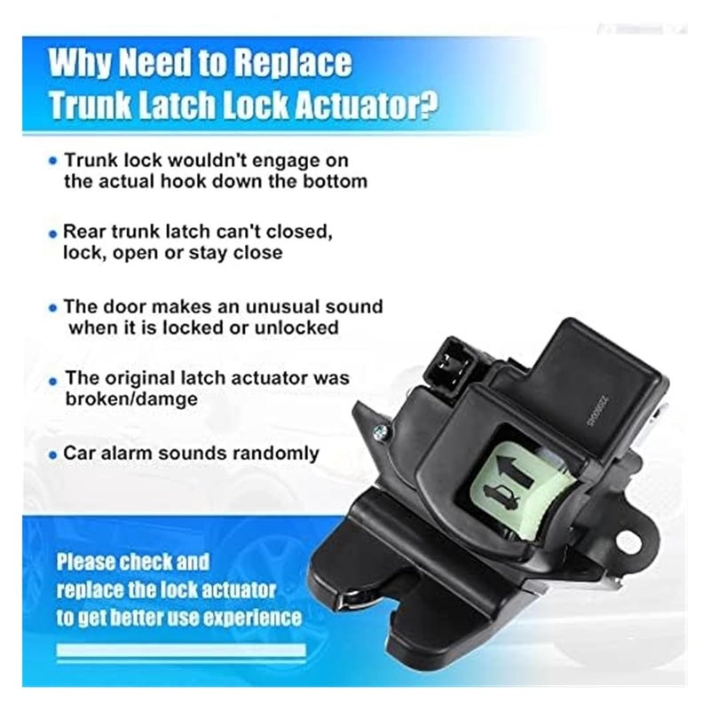 DEMULAX Car Trunk Latch Tailgate Lock for Kia Forte - Image 5