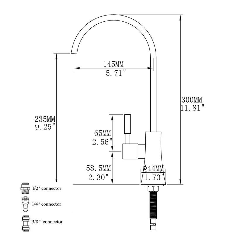 EKRTE Brass Drinking Water Purifier Faucet, Oil Rubbed Bronze, Kitchen Bar Sink Water Filtration Faucet - Image 5