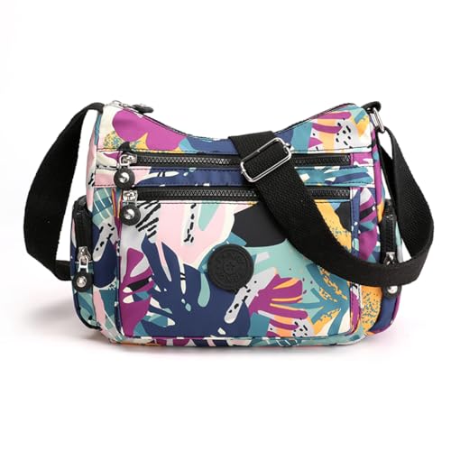 Hiflyer Crossbody Bags for Women Trendy, Crossover Bags for Women Cross Over Purse for Woman, Over Shoulder Purse Crossbody for Women (Jungle block) - Image 1