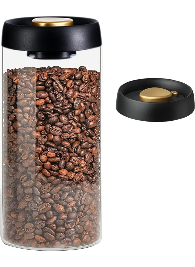 NIUB Glass Kitchen Storage Jars, Coffee Canisters with Airtight Lid Seal, Food Storage Containers - Perfect for Coffee Beans, Tea, Sugar, Candy, Spices, Rice (1800ml/60 Ounces) - Image 1
