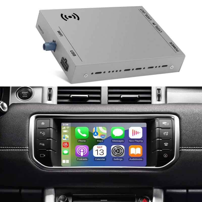 Generic AUMUME Wireless CarPlay Receiver SmartBox for Land Rover Range Rover/Evoque/Discovery 5 Jaguar XE XF Harman Carplay Interface Retrofit kit Decoder, Support Android Auto, Mirror Link, Reverse Camera  - Image 1