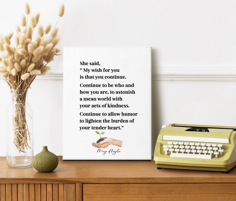 WKYAER Maya Angelou Inspirational Quote Canvas Wall Art - Image 4