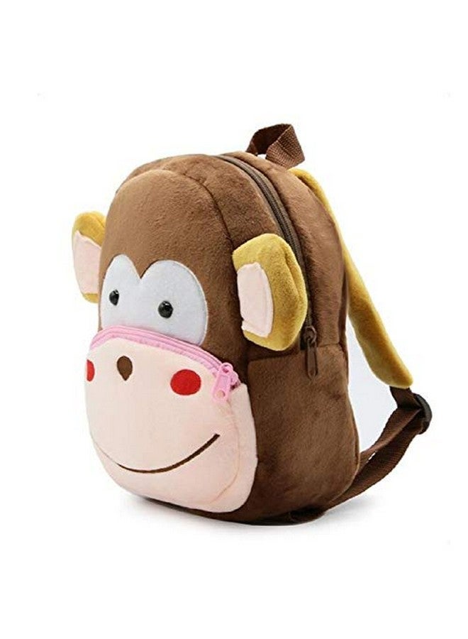 blue tree Cute Kids Backpack Toddler Bag Plush Animal Cartoon Mini Travel Bag for Baby Girl Boy 1-6 Years (Monkey) - Image 3
