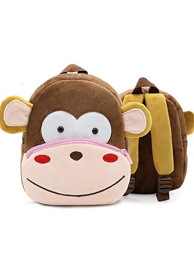 blue tree Cute Kids Backpack Toddler Bag Plush Animal Cartoon Mini Travel Bag for Baby Girl Boy 1-6 Years (Monkey) - Image 2