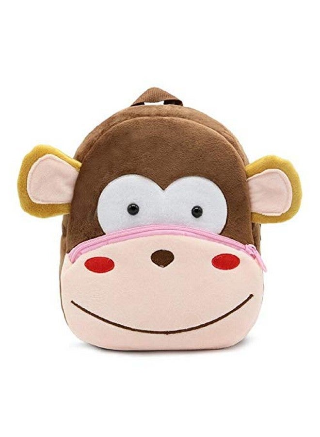 blue tree Cute Kids Backpack Toddler Bag Plush Animal Cartoon Mini Travel Bag for Baby Girl Boy 1-6 Years (Monkey) - Image 1