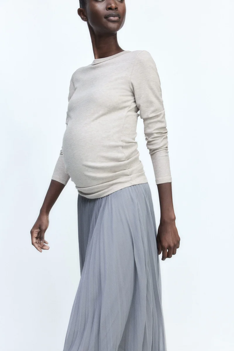 H&M MAMA Ribbed jersey top