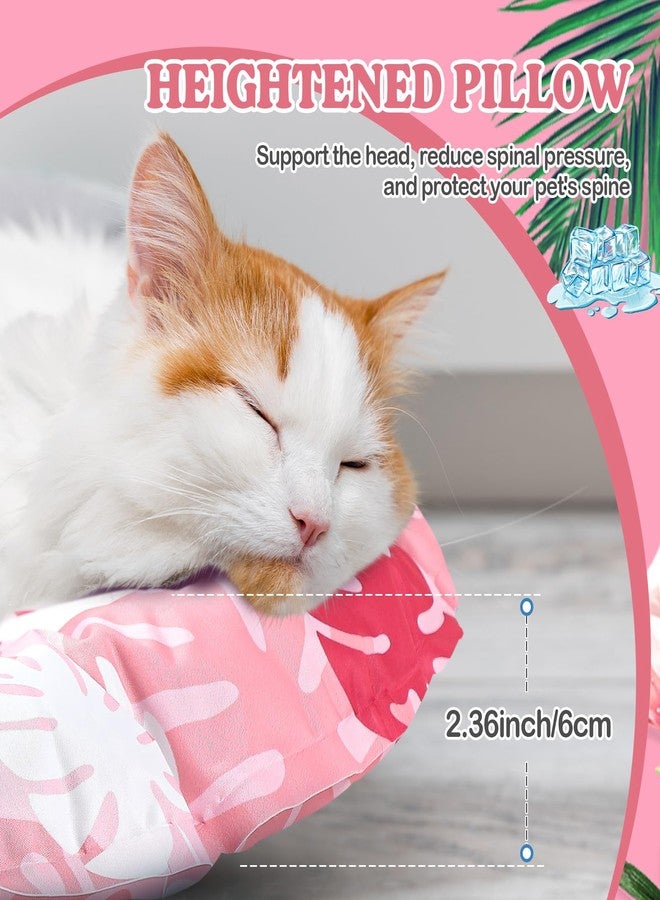 Drydiet Pet Cooling Mat for Cats and Small Dogs, 20.1'' x 20.1'' Thickened Round Pink Pad Anti-Grab Internal Gel Without Water Filling, Lightweight, Washable, Playmat for Indoor/Outdoor - Image 3