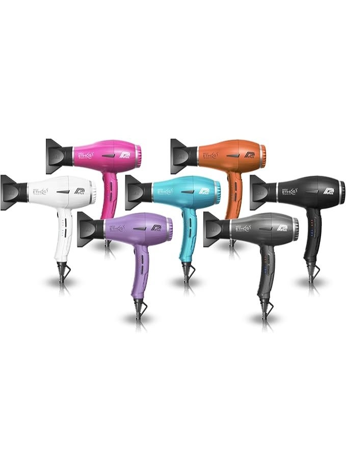 بارلوكس مجفف الشعر Parlux ETHOS بتقنية مؤين الهواء [قابس أوروبي 220 فولت] فوشيا، وحدة واحدة - Image 4