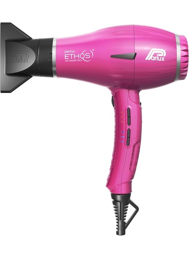 بارلوكس مجفف الشعر Parlux ETHOS بتقنية مؤين الهواء [قابس أوروبي 220 فولت] فوشيا، وحدة واحدة - Image 1