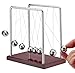Playbees 5 Beads Newtons Cradle Balance Balls Desk Toy Brown Wooden Base Office Decoration Fun Science Physics Toy for Home Bedroom or Living Room - Image 2