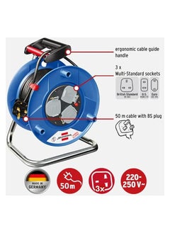 Brennenstuhl Brennenstuhl Garant 25 m cable reel, 3-way BS, (with steel tube frame and ergonomic handle), Made in Germany  - Image 2