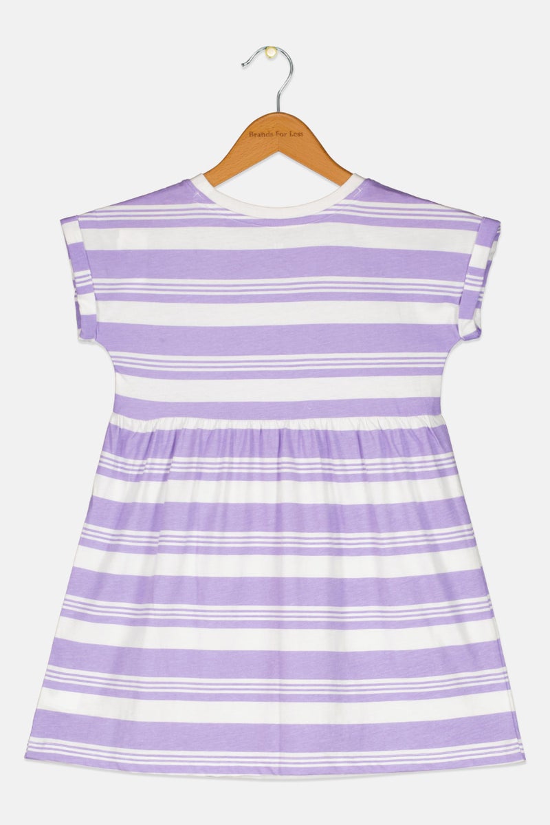 GAP Kids Girl Stripe Short Sleeve Dress, Multicolor - Image 2